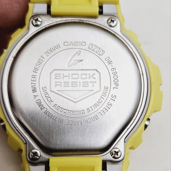 Rare CASIO G-SHOCK Watch Yellow Metallic Blue Third Eye W-6900PL - Picture 3 of 9